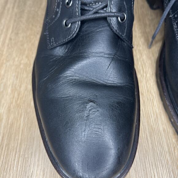 Johnson & Murphy Men’s 8.5 Boot Leather Black Lace Up Zip Quilted Suede Ankle - Picture 4 of 9